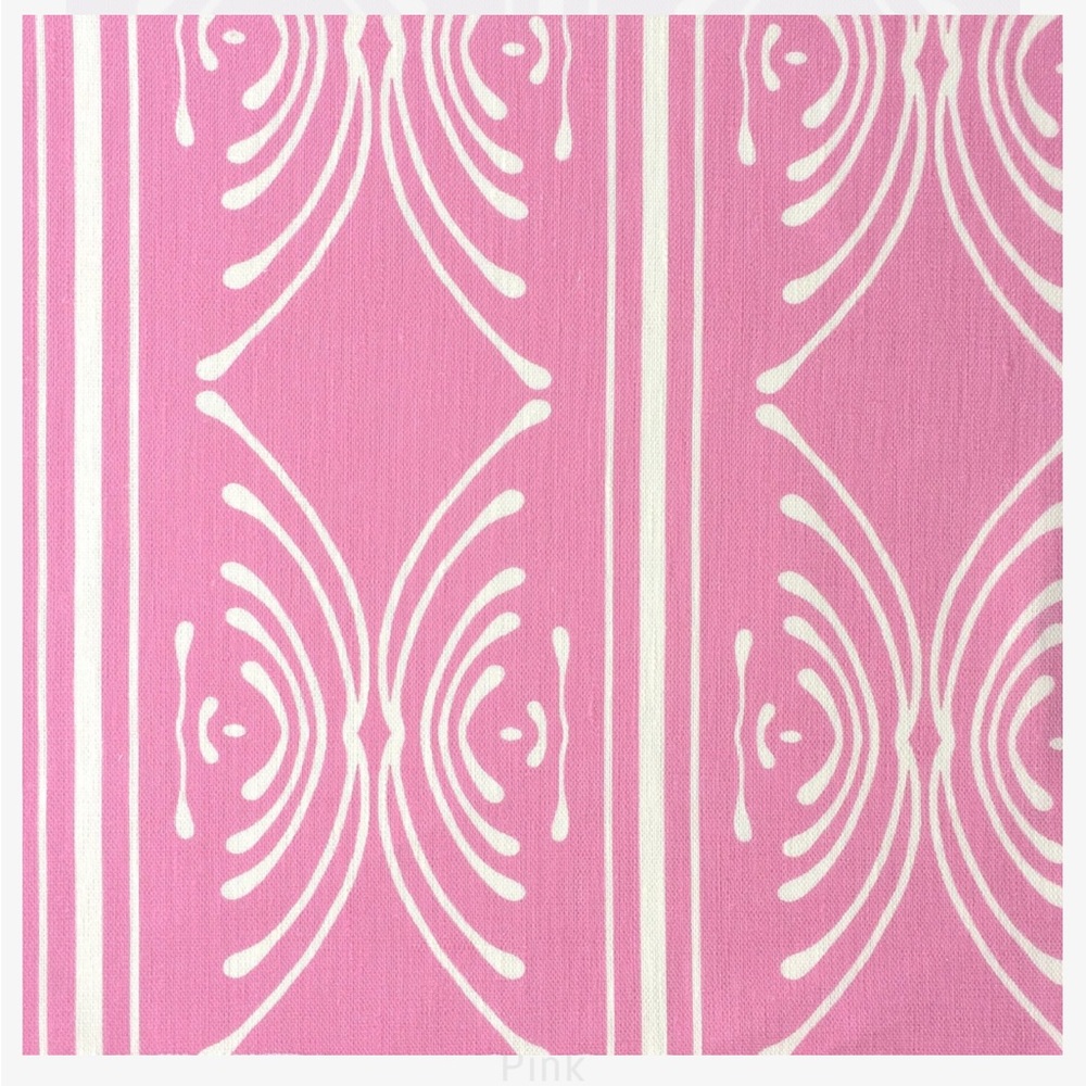Betsy Textiles 5.8 yards, large Kris kross pattern Pink and White Fabric